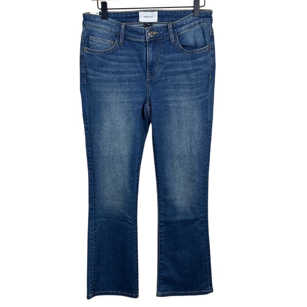Current/Elliott The Lou Cropped Bootcut Jeans Size 28 Mina Blue Stretch NWT